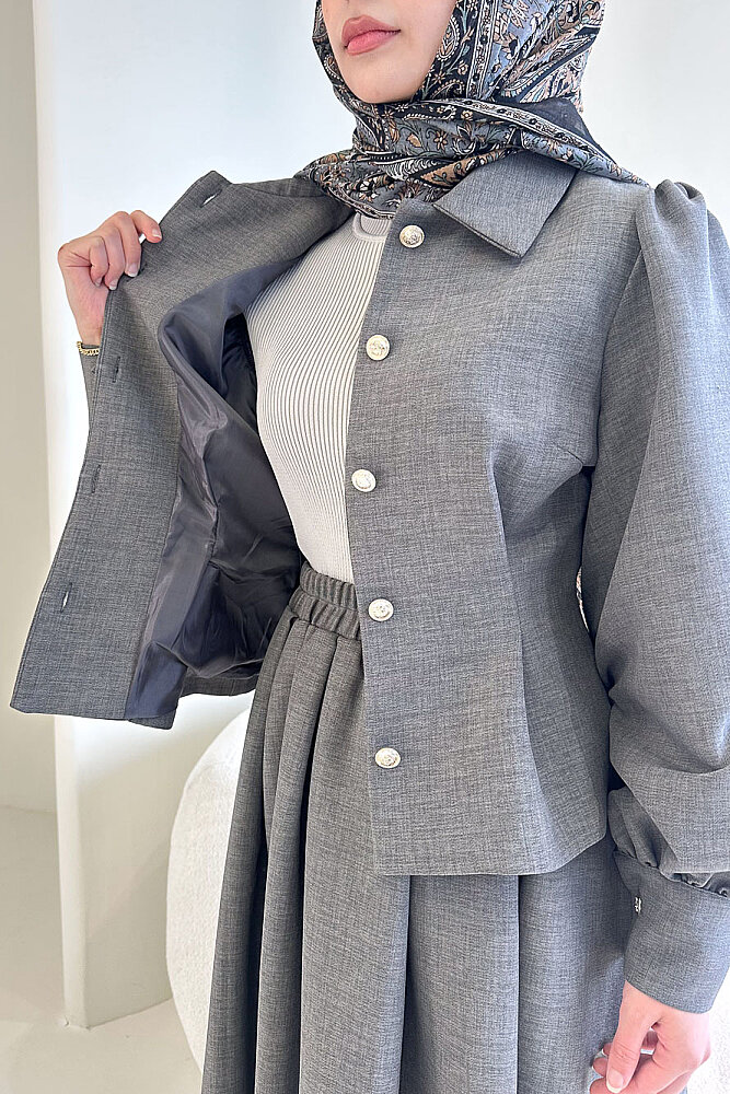 Kael Kemerli Etekli Takım - Antrasit - LİNE (2)