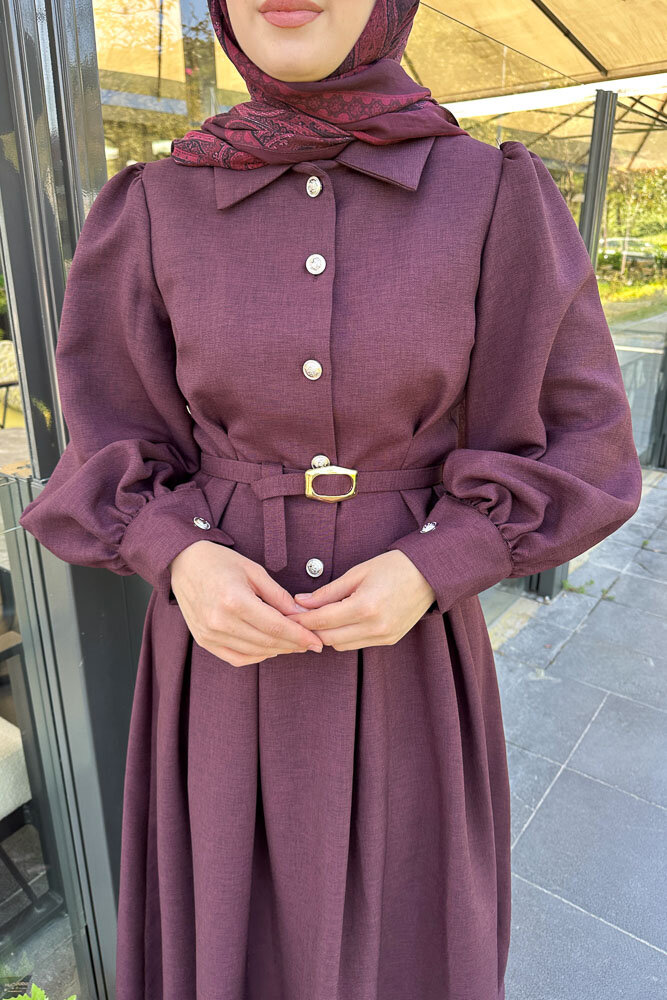 Kael Kemerli Etekli Takım - Bordo - LİNE (4)