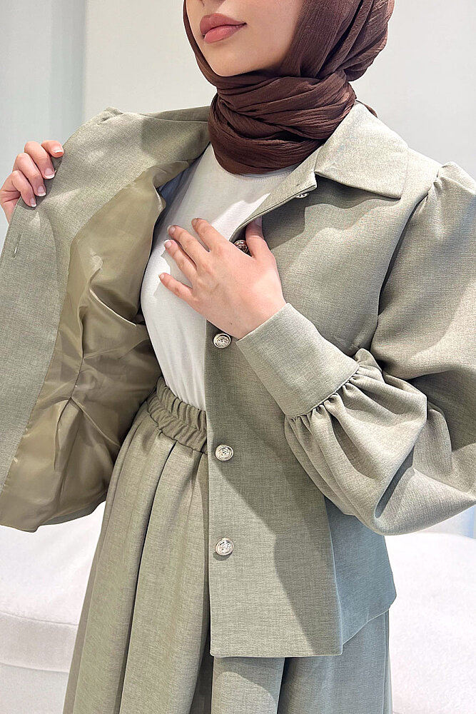 Kael Kemerli Etekli Takım - Küf Yeşili - LİNE (3)