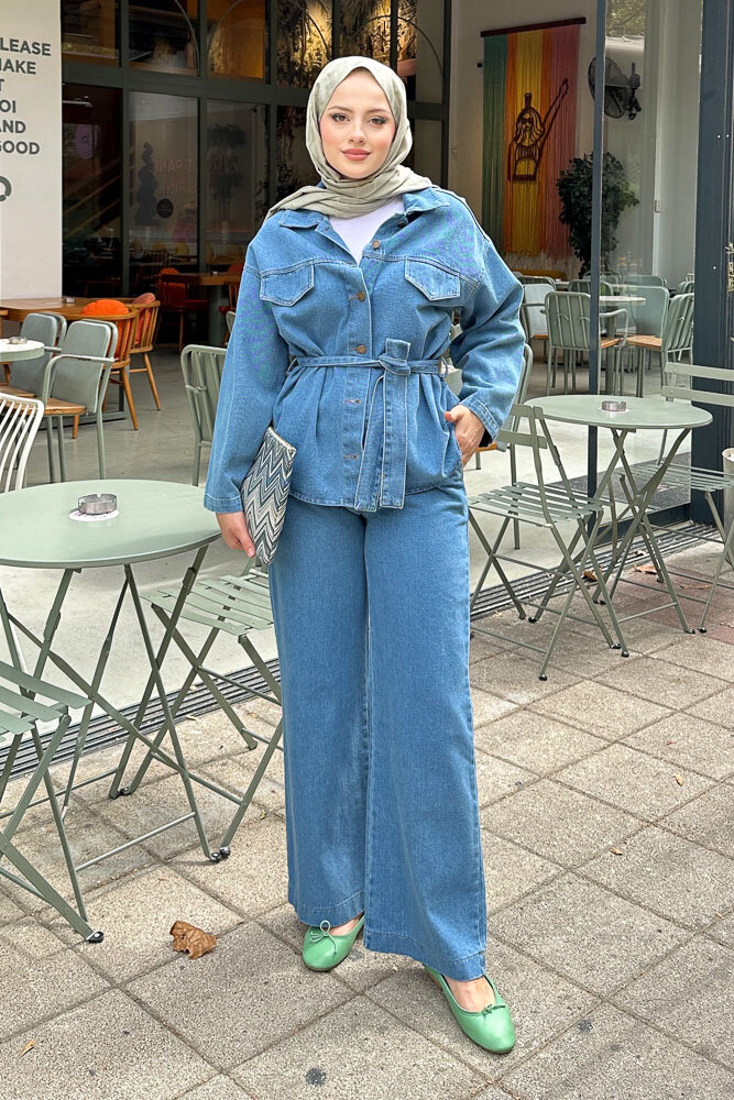 Kemerli Kot Takım - Açık Mavi - ENMA (1)