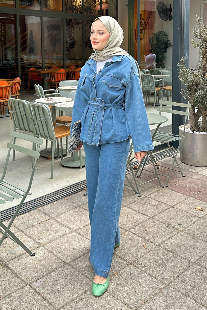 Kemerli Kot Takım - Açık Mavi - ENMA (2)
