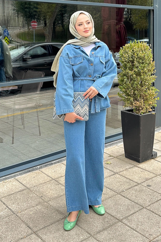 Kemerli Kot Takım - Açık Mavi - ENMA (4)