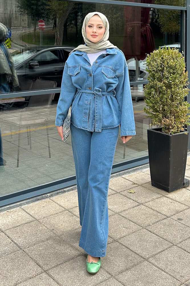 Kemerli Kot Takım - Açık Mavi - ENMA (5)