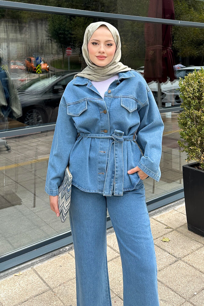 Kemerli Kot Takım - Açık Mavi - ENMA (3)