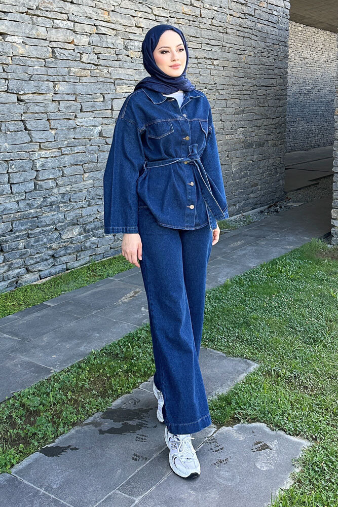 Kemerli Kot Takım - Koyu Mavi - ENMA (3)