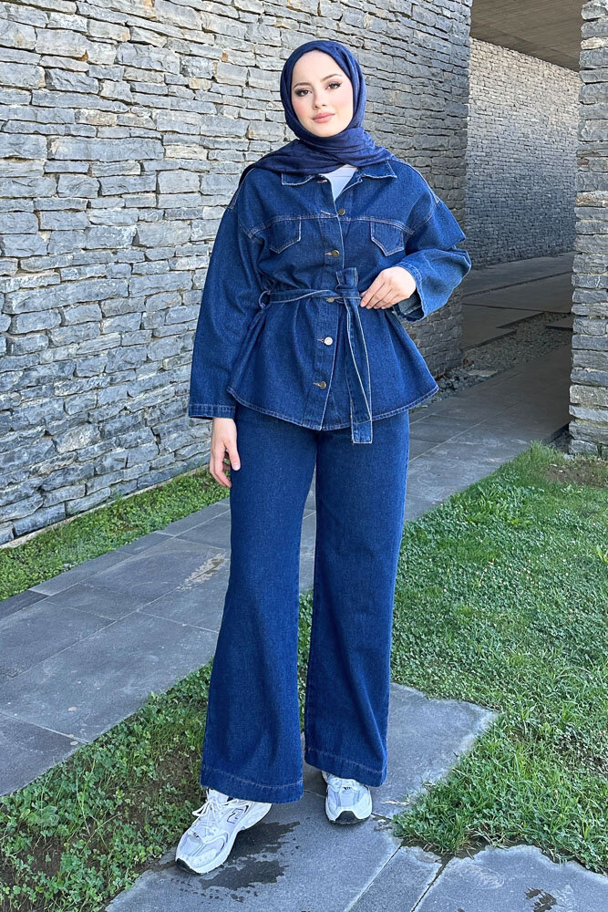 Kemerli Kot Takım - Koyu Mavi - ENMA (1)