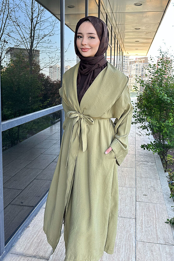 Kimono Pantolon Takım - Haki - ALLMİSS (2)