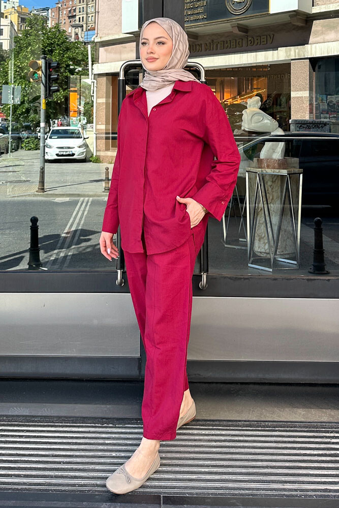 Kit Casey Rahat Takım - Bordo 