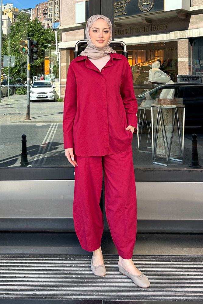 Kit Casey Rahat Takım - Bordo - 4