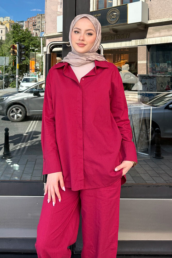 Kit Casey Rahat Takım - Bordo - 3