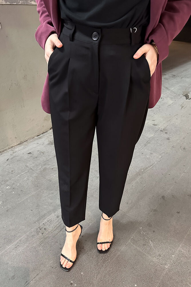 Klasik Viskon Pantolon - Siyah - İKOL (1)