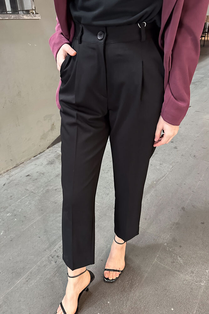 Klasik Viskon Pantolon - Siyah - İKOL (3)