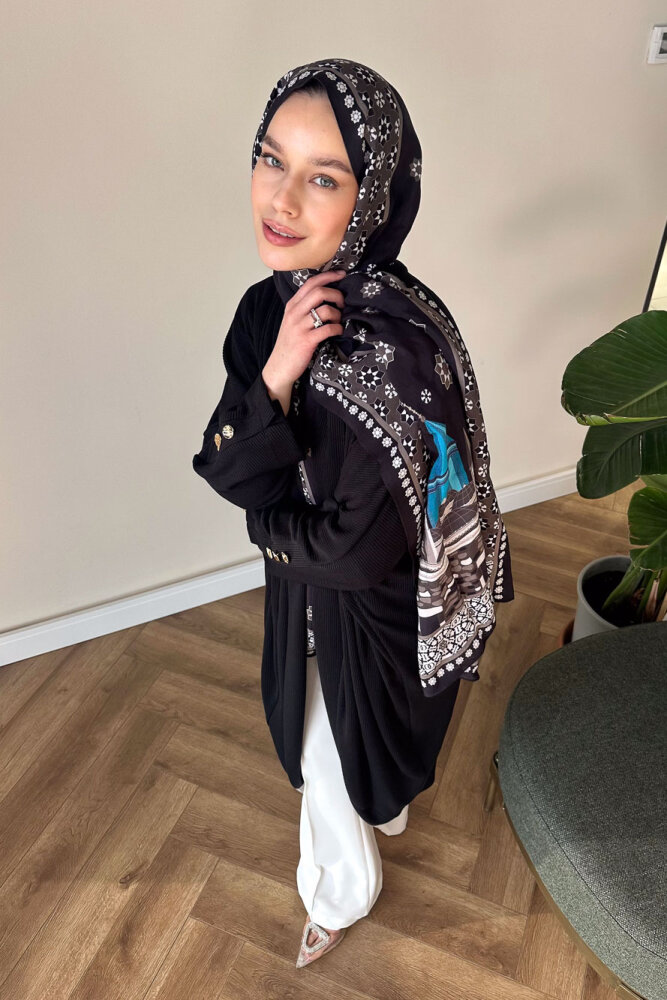 Kol Apolet Detaylı Hırka - Siyah - İKOL (1)