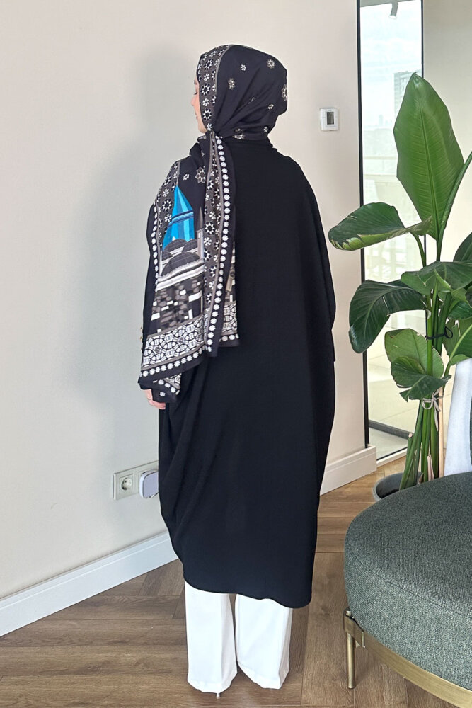 Kol Apolet Detaylı Hırka - Siyah - 8