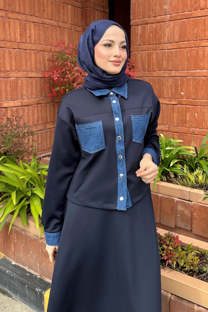 Kot Garnili Scuba Takım - Lacivert - HENZA (2)