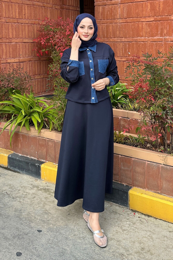 Kot Garnili Scuba Takım - Lacivert - HENZA (3)