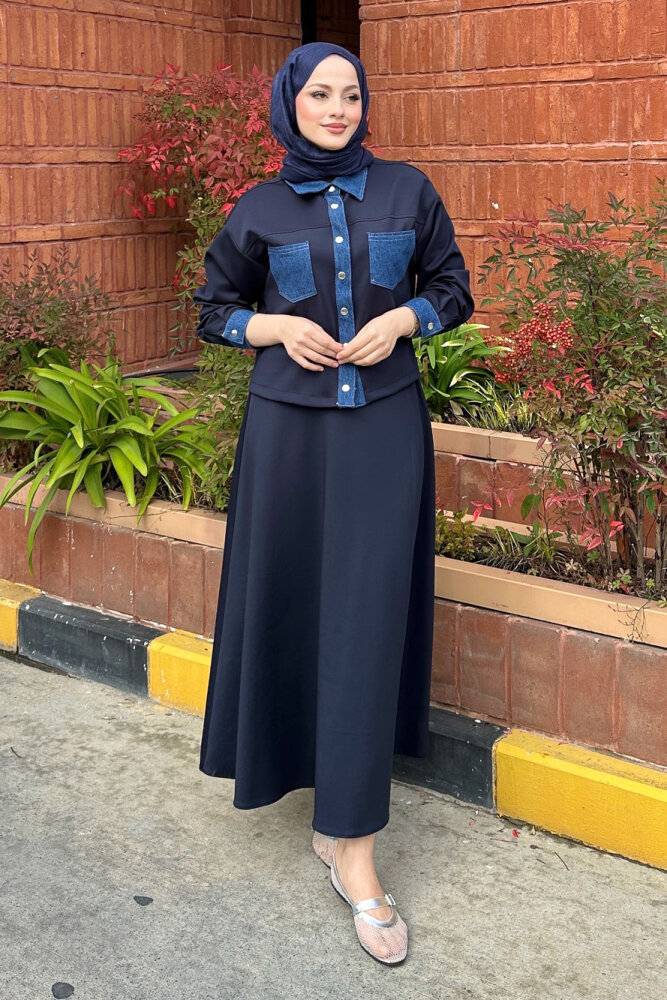 Kot Garnili Scuba Takım - Lacivert - HENZA (4)