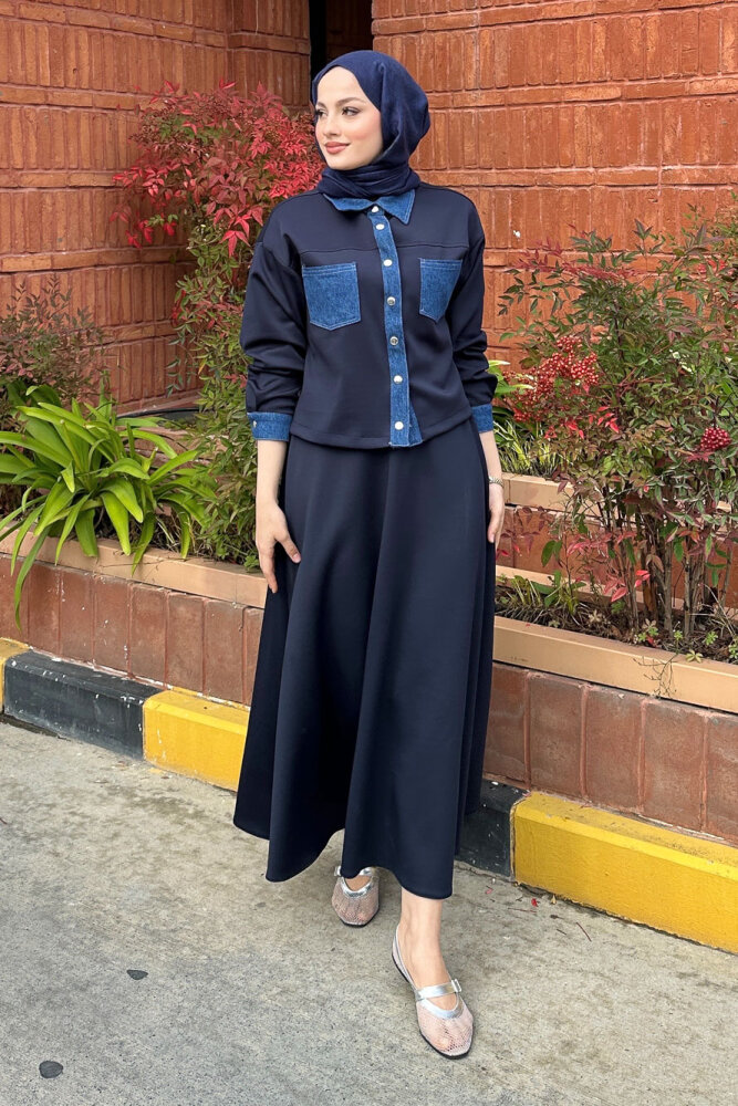 Kot Garnili Scuba Takım - Lacivert - HENZA (0)