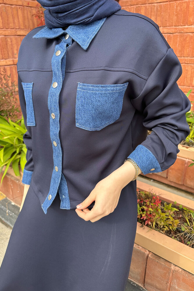 Kot Garnili Scuba Takım - Lacivert - HENZA (1)