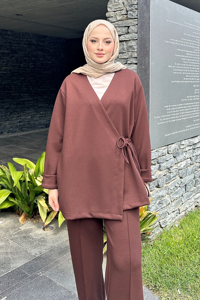 Kruvaze Oysho Takım - Kahverengi - 2