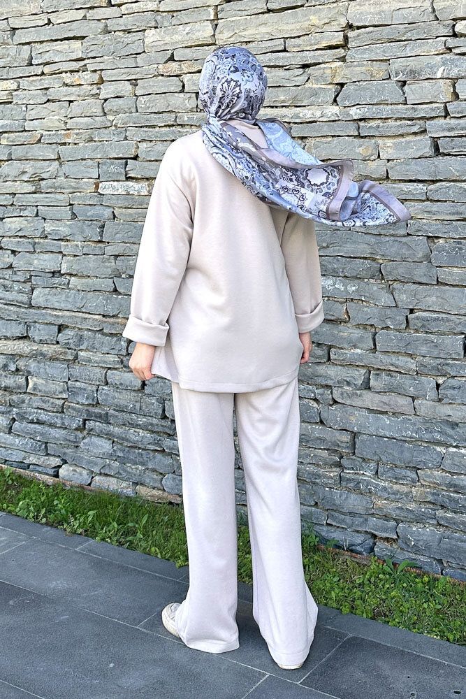 Kruvaze Oysho Takım - Taş Rengi - 6