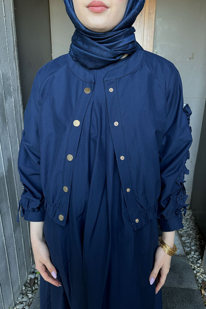 Kyle Bolerolu Elbise - Lacivert - HEWES (5)