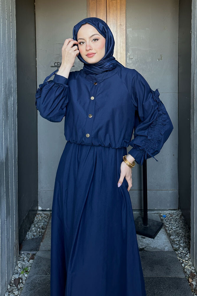 Kyle Bolerolu Elbise - Lacivert - HEWES (2)