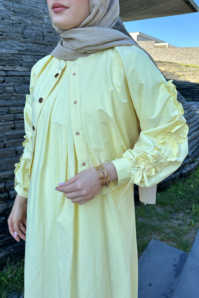 Kyle Bolerolu Elbise - Sarı - 6