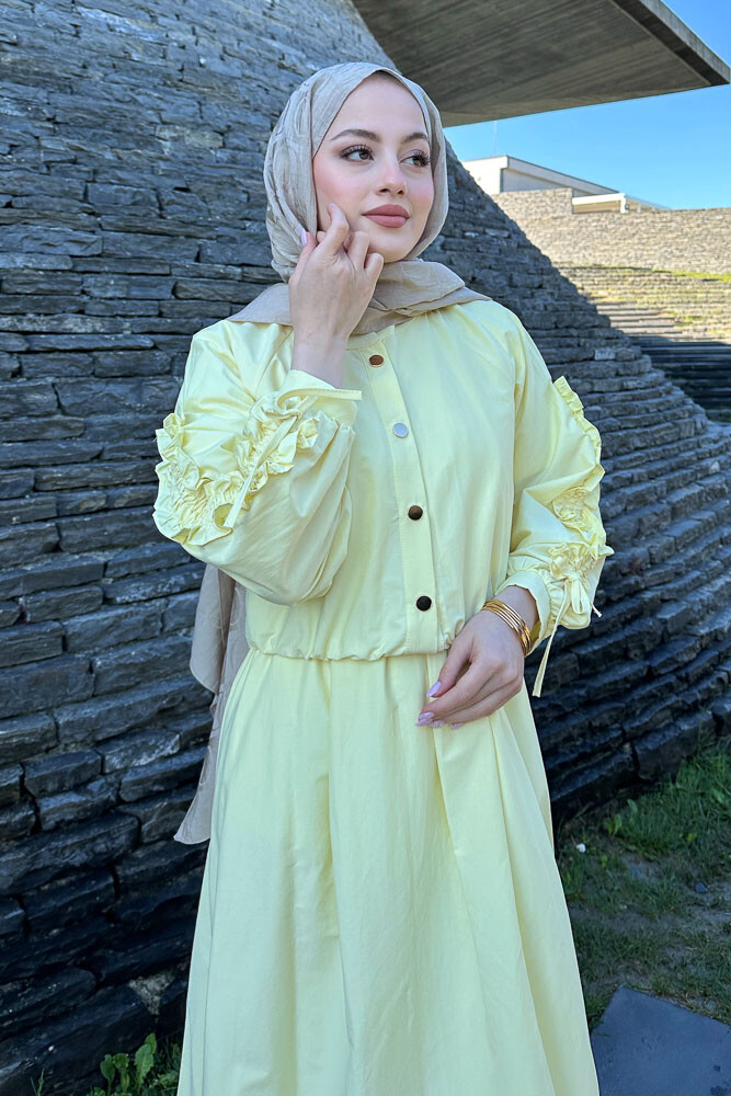 Kyle Bolerolu Elbise - Sarı - 7