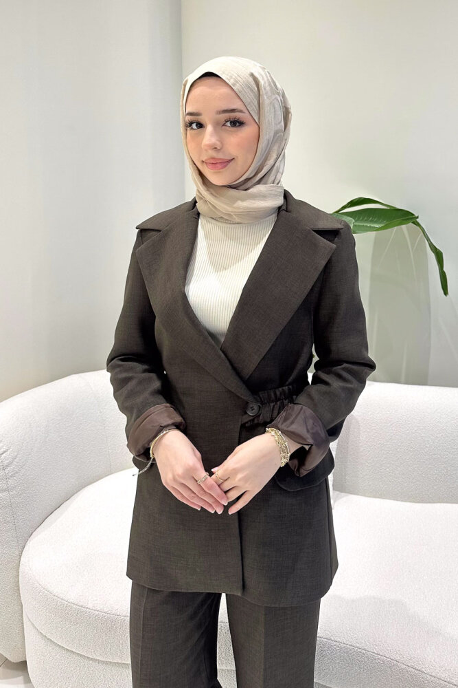 Lior Pantolon Takım - Kahverengi - 7