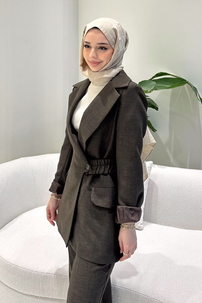 Lior Pantolon Takım - Kahverengi - LİNE (4)