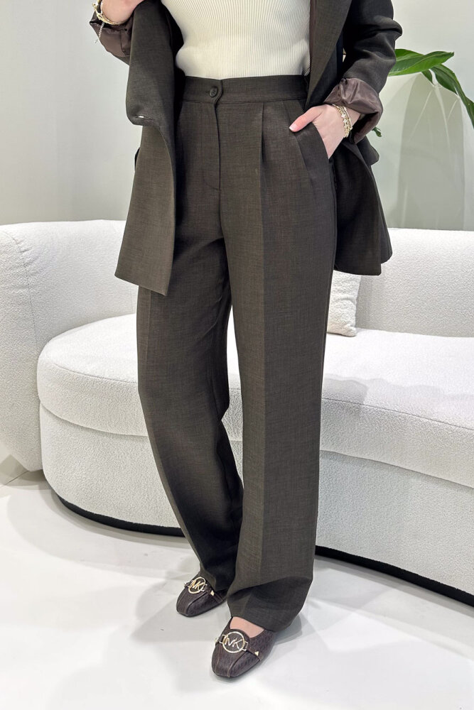 Lior Pantolon Takım - Kahverengi - 4