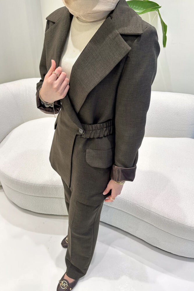 Lior Pantolon Takım - Kahverengi - LİNE (2)