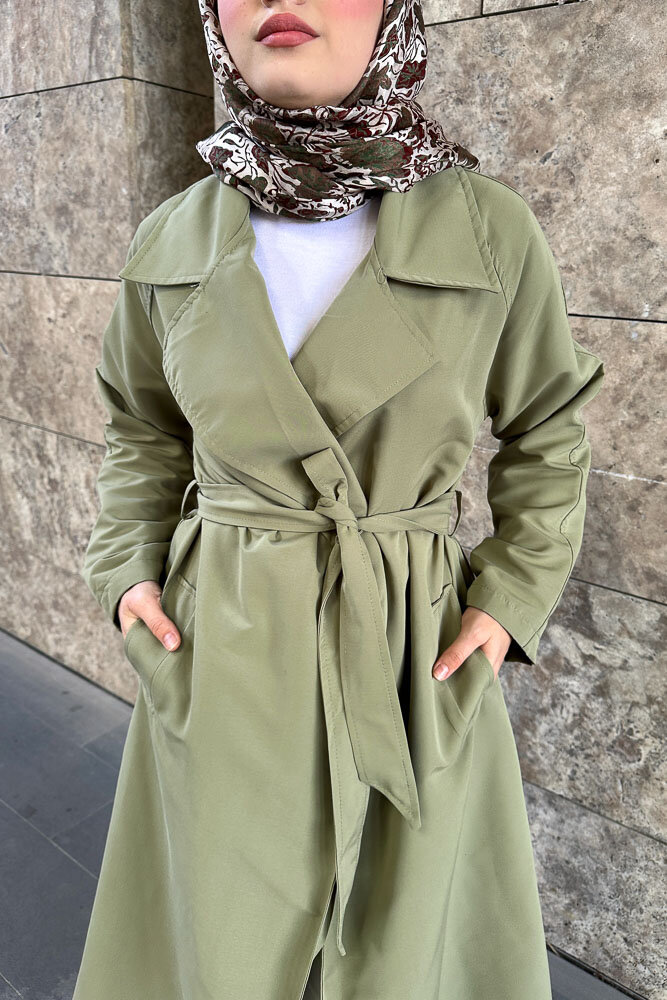 Lisa Trençkot - Küf Yeşili - 8