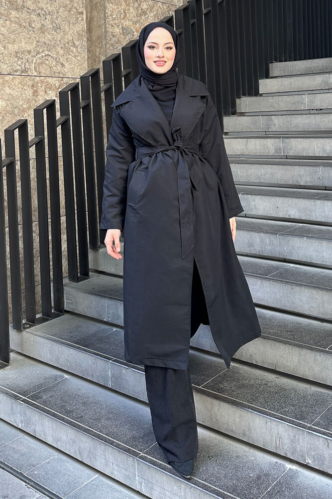 Lisa Trençkot - Siyah 