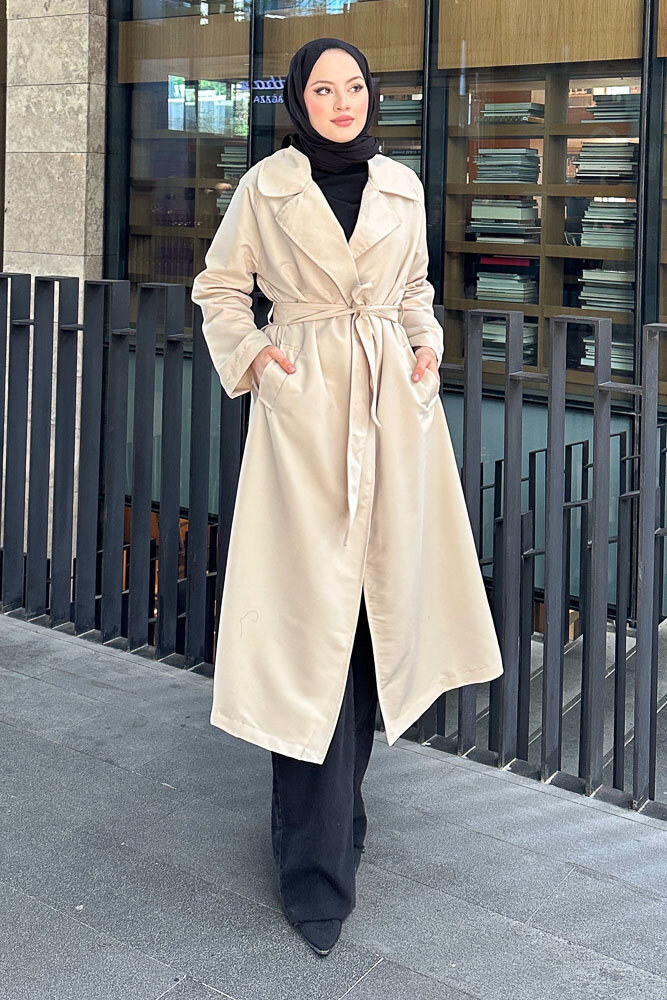 Lisa Trençkot - Taş Rengi - HENZA (2)