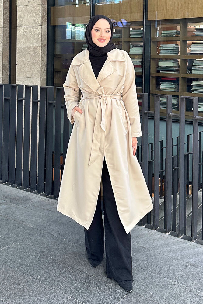 Lisa Trençkot - Taş Rengi - 4