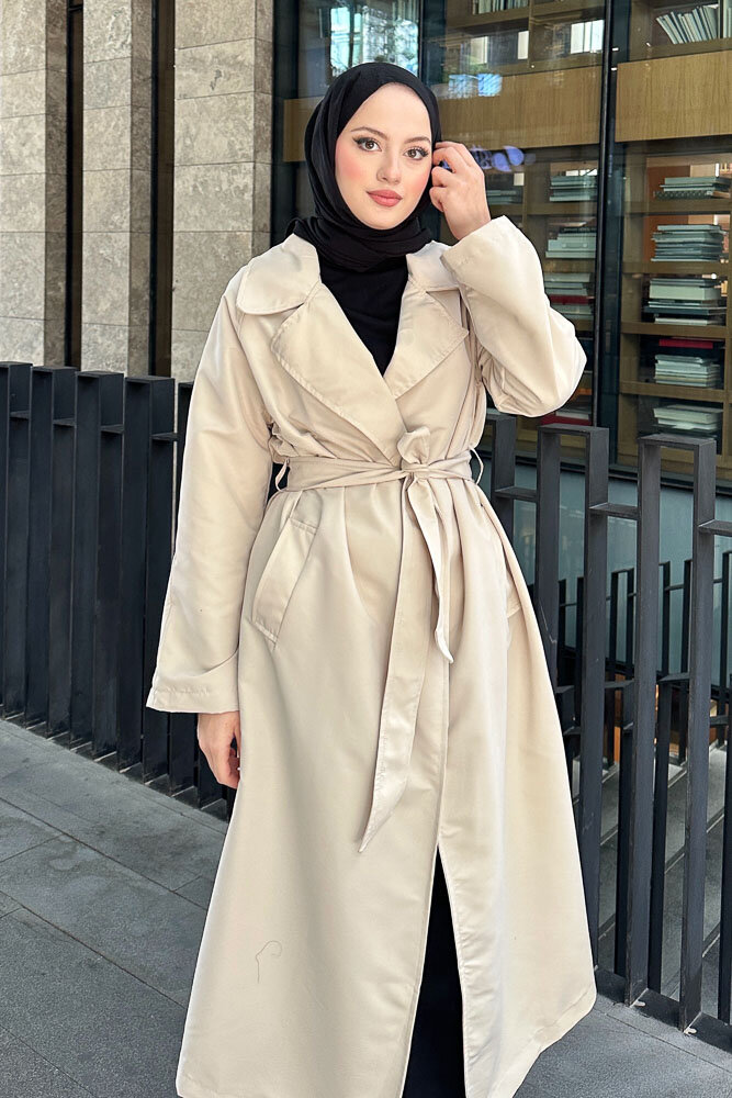 Lisa Trençkot - Taş Rengi - HENZA (4)