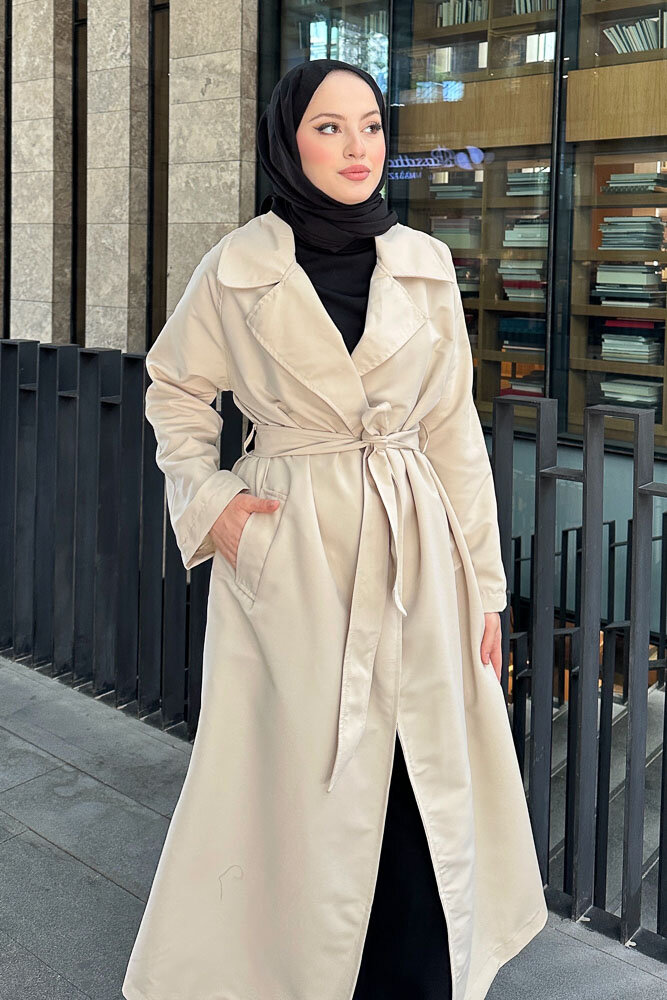 Lisa Trençkot - Taş Rengi - HENZA (1)