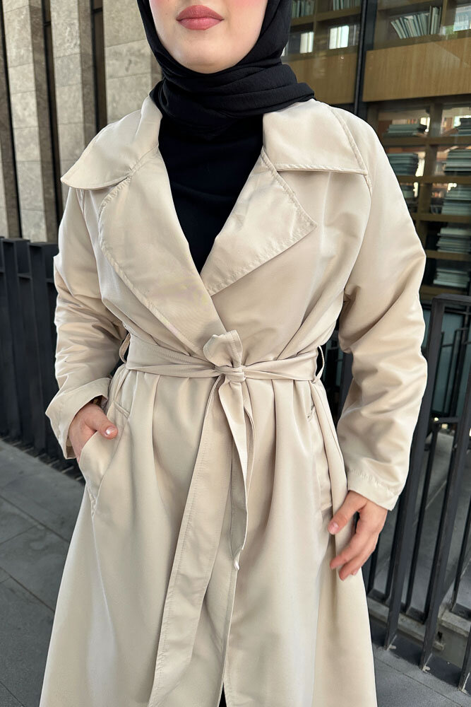 Lisa Trençkot - Taş Rengi - HENZA (5)