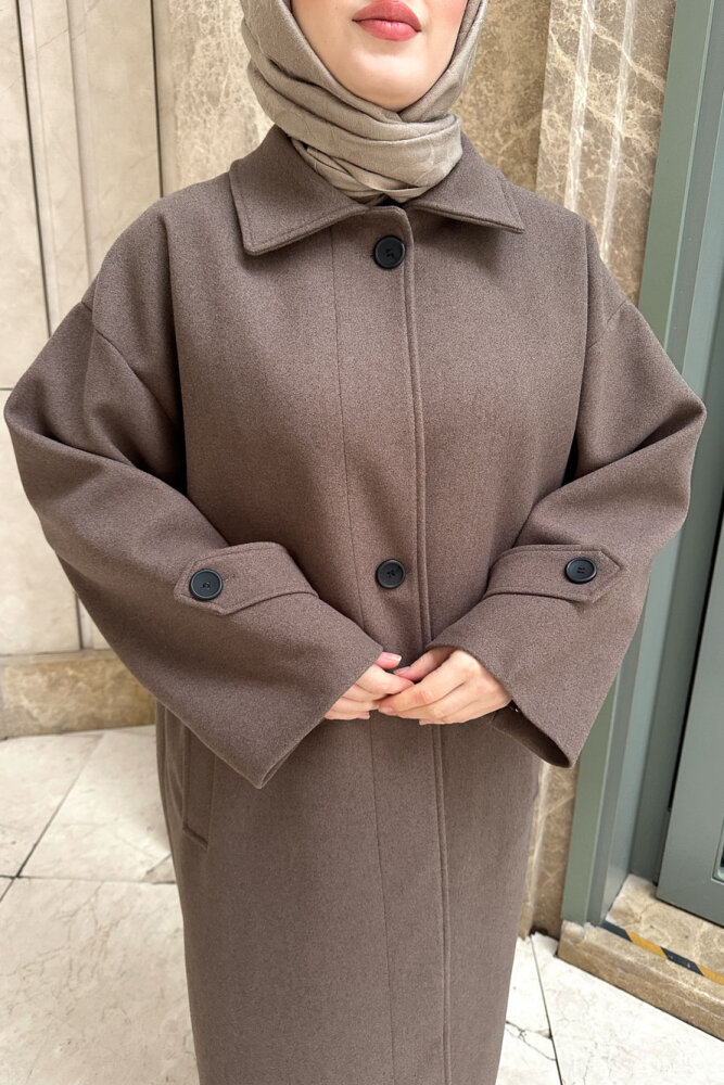 Lonavé Uzun Kaşe Kaban - Vizon - ALLMİSS (5)