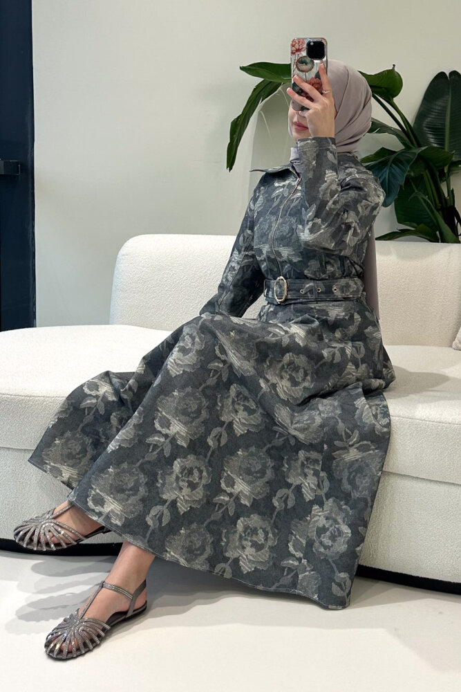 Luce Batik Desen Etek Takım - Siyah - 7