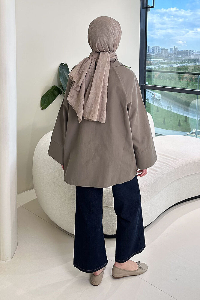 Lucy Poplin Gömlek - Haki - 6