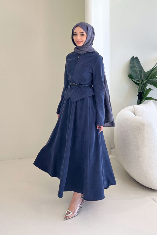 Lumi Gizli Fermuarlı Etekli Takım - Lacivert - HEWES (0)