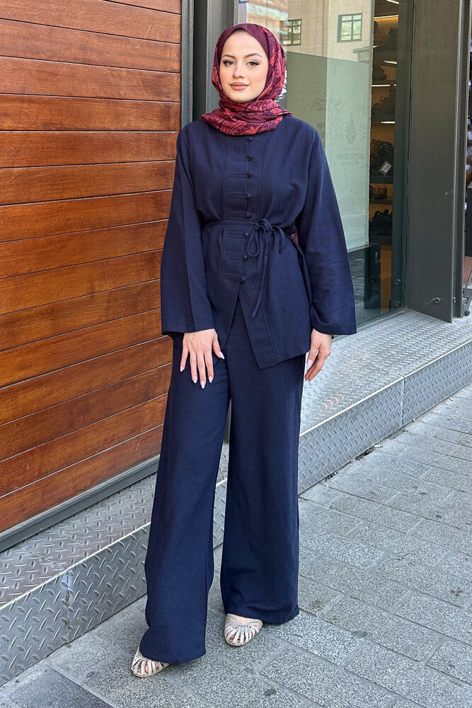 Lyra Düğmeli Takım - Lacivert 