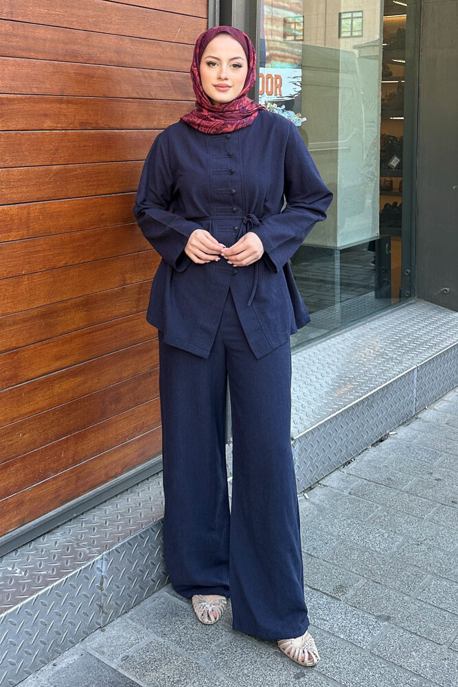 Lyra Düğmeli Takım - Lacivert - 2