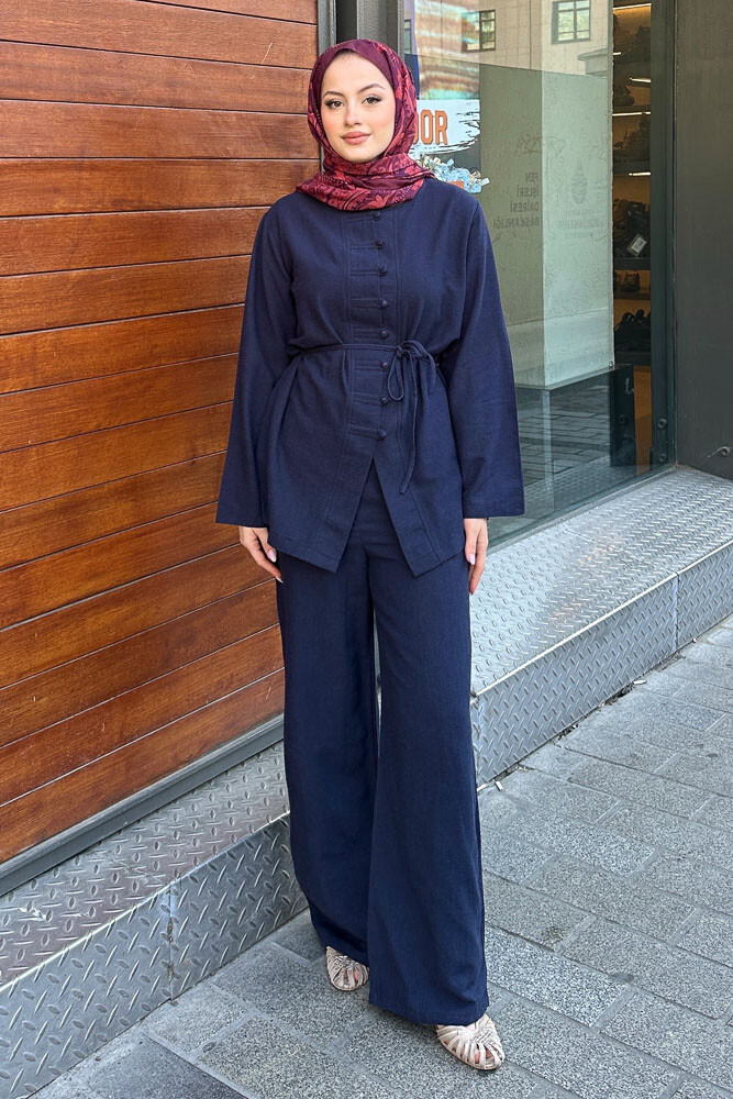 Lyra Düğmeli Takım - Lacivert - 7