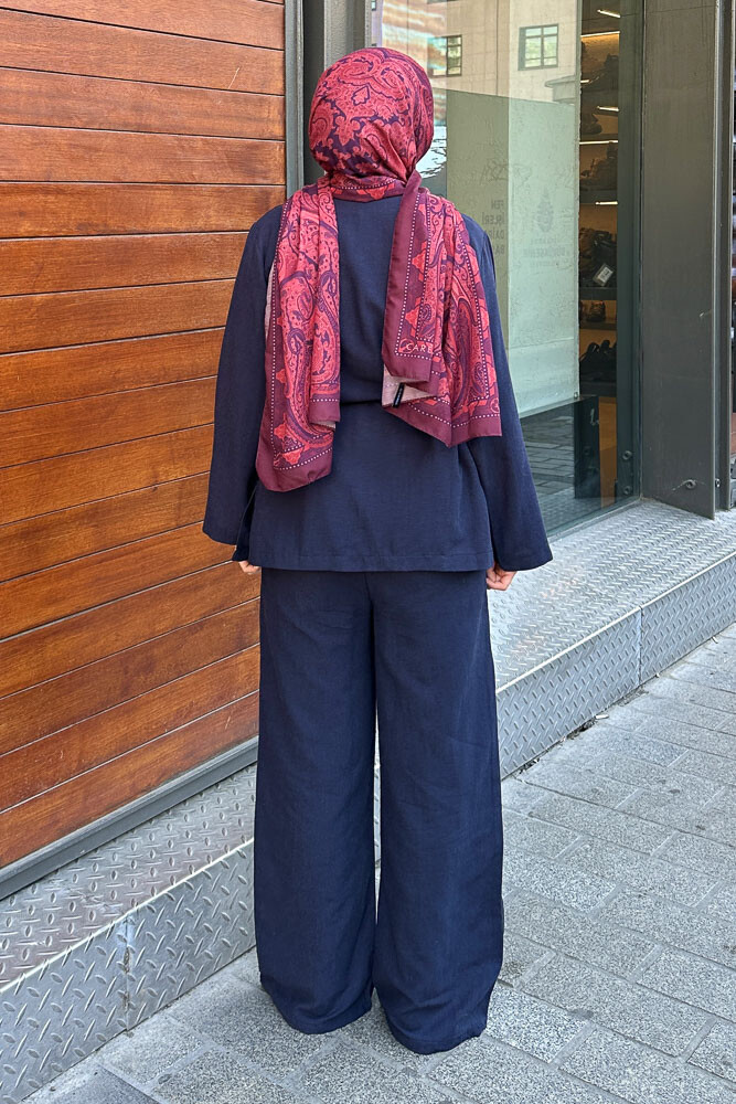 Lyra Düğmeli Takım - Lacivert - 8