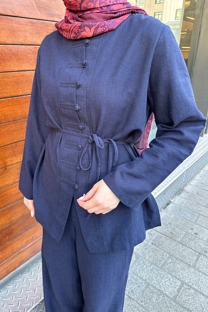 Lyra Düğmeli Takım - Lacivert - 6