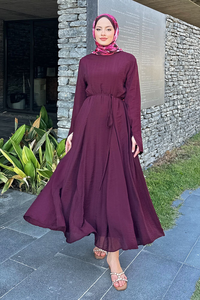 Maréa Parçalı Elbise - Bordo - 1